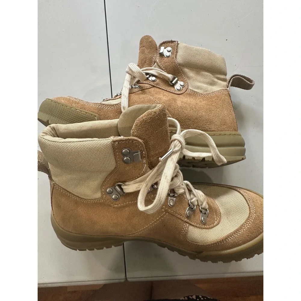 Erem Xerocole Desert Hiking Boots Tan Suede Canvas Mens 9.5 Lug Sole Hiker